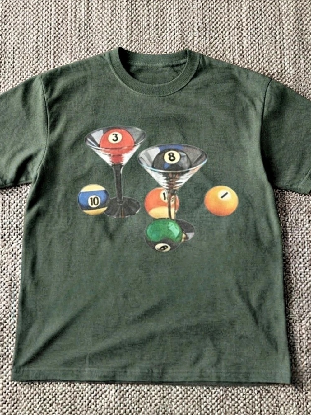 Remington Stone Billiards Tee Pool Ball Graphic Short Sleeve Tee